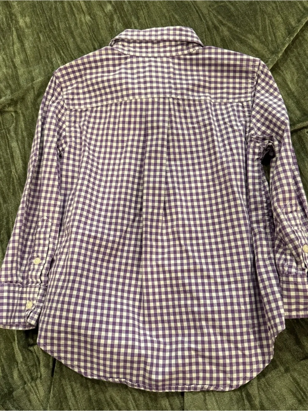 Ralph Lauren Boys' Purple and White Gingham Button-Down Shirt